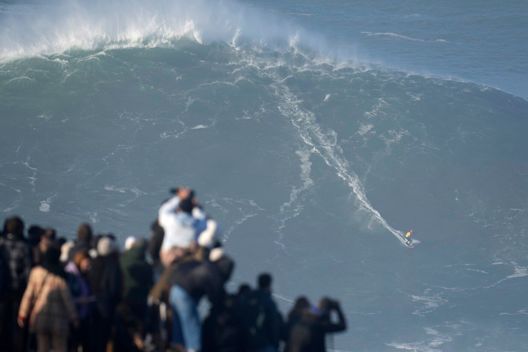 APTOPIX Portugal Big Wave Surfing